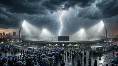 تحذيرات عاجلة قبل الافتتاح.. أمطار غزيرة وعواصف ومخاوف أمنية تهدد انطلاقة كأس العالم 2026 في مكسيكو سيتي 🌧️⚡🏟️