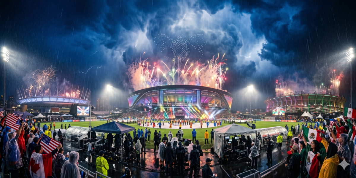 Behind the Opening Ceremony: The Triple Host Celebration and Heavy Rain Challenges at World Cup 2026 🌧️🏟️🎆